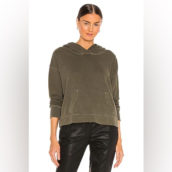 James Perse Tops - James Perse olive pull over Hoodie